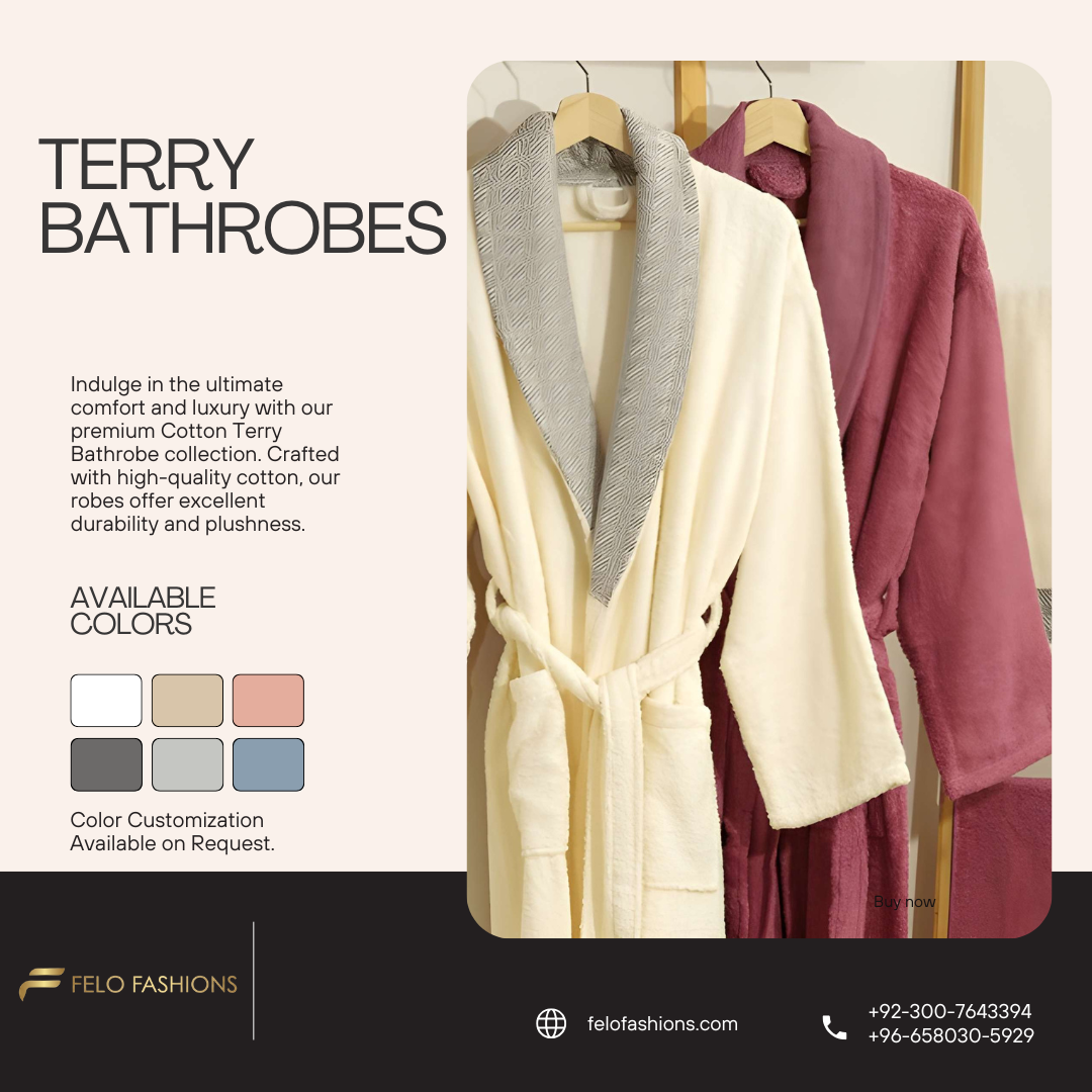 Premium 100% Cotton Terry Bathrobes